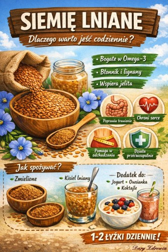 Siemię lniane - zdrowie w każdej łyżce właściwości